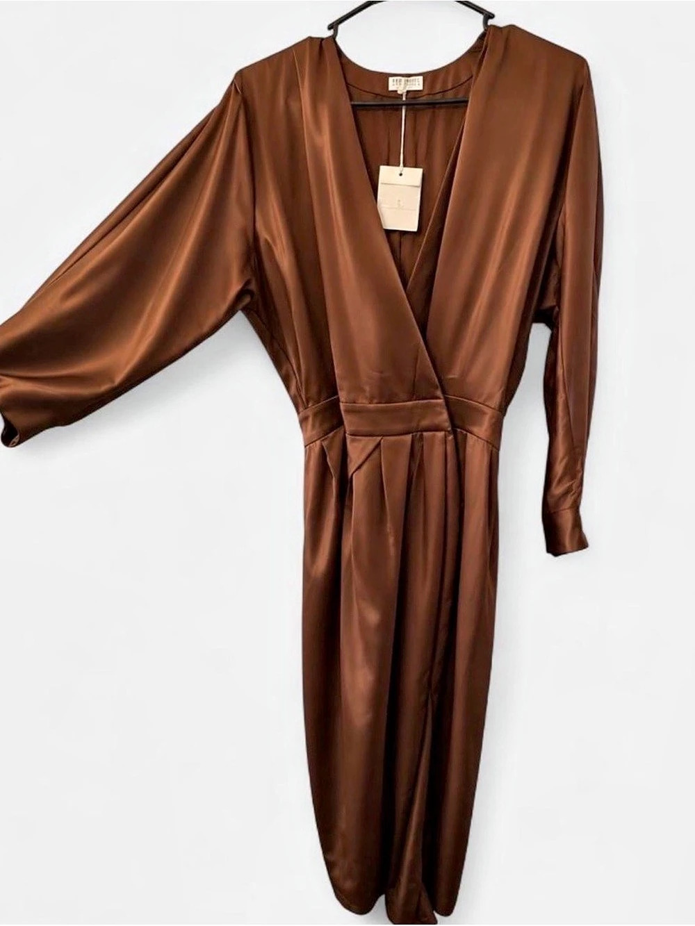 Brunello Cucinelli Brown Wrap Maxi Dress